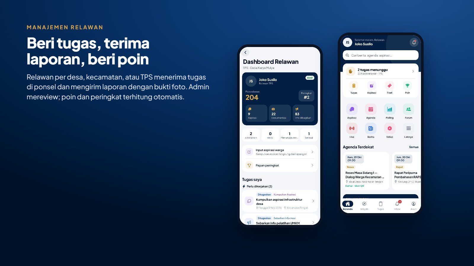 Pratinjau 4 — Kawan Dewan — Source Code Aplikasi Aspirasi & CRM Wakil Rakyat Web + Android