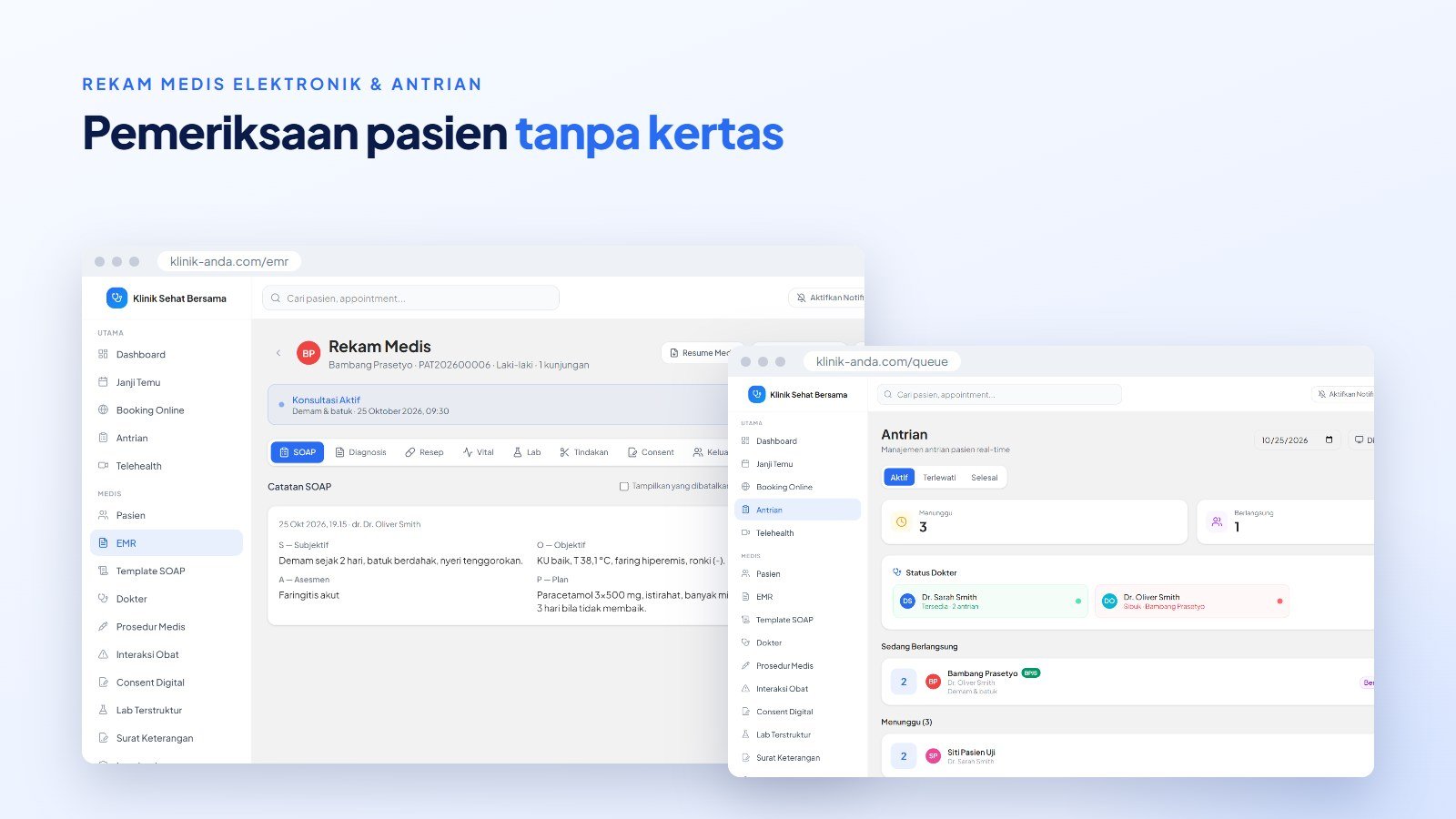 Pembuatan Sistem Klinik — Rekam Medis Elektronik, Antrian Online, Apotek & Kasir + Aplikasi Android — foto 4